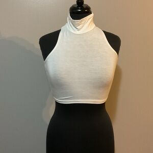 Joyce Leslie White Sleeveless Crop Top